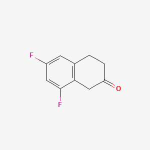 6,8-Difluoro-3,4-dihydronaphthalen-2(1H)-one chemical structure (CAS 843644-23-5)