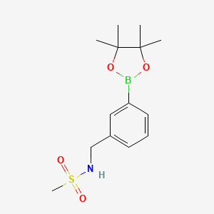 N-(3-(4,4,5,5-Tetramethyl-1,3,2-dioxaborolan-2-yl)benzyl)methanesulfonamide chemical structure (CAS 843646-66-2)