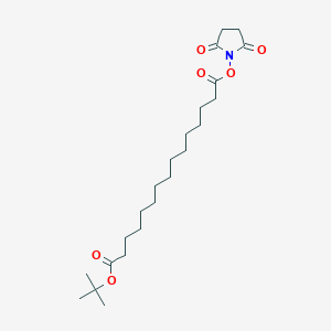 1-tert-Butyl 15-(2,5-dioxopyrrolidin-1-yl) pentadecanedioate chemical structure (CAS 843666-37-5)