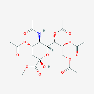(1S,2R)-1-((2R,3R,4S,6S)-3-Acetamido-4-acetoxy-6-hydroxy-6-(methoxycarbonyl)tetrahydro-2H-pyran-2-yl)propane-1,2,3-triyl triacetate chemical structure (CAS 84380-10-9)
