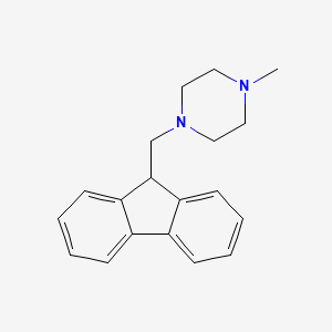 1-((9H-Fluoren-9-yl)methyl)-4-methylpiperazine chemical structure (CAS 84418-38-2)