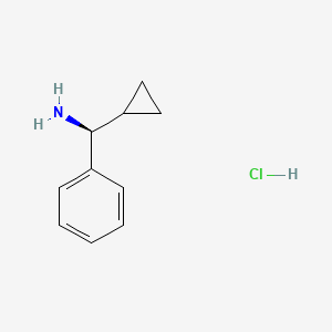 (S)-Cyclopropyl(phenyl)methanamine hydrochloride chemical structure (CAS 844470-80-0)