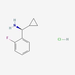 (S)-Cyclopropyl(2-fluorophenyl)methanamine hydrochloride chemical structure (CAS 844470-82-2)