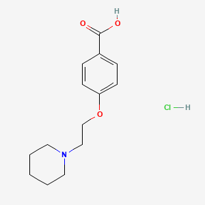 4-[2-(1-Piperidyl)ethoxy]benzoic Acid Hydrochloride chemical structure (CAS 84449-80-9)