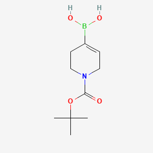 (1-(tert-Butoxycarbonyl)-1,2,3,6-tetrahydropyridin-4-yl)boronic acid chemical structure (CAS 844501-00-4)