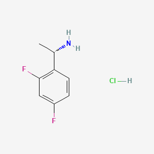 (S)-1-(2,4-Difluorophenyl)ethanamine hydrochloride chemical structure (CAS 844647-37-6)
