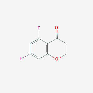 5,7-Difluorochroman-4-one chemical structure (CAS 844648-22-2)