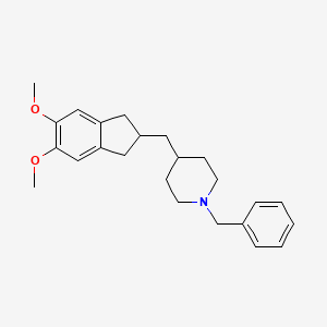 1-Benzyl-4-((5,6-dimethoxy-2,3-dihydro-1H-inden-2-yl)methyl)piperidine chemical structure (CAS 844694-84-4)