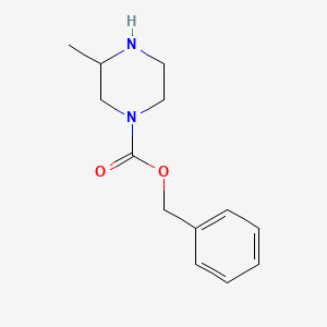 Benzyl 3-methylpiperazine-1-carboxylate chemical structure (CAS 84477-85-0)