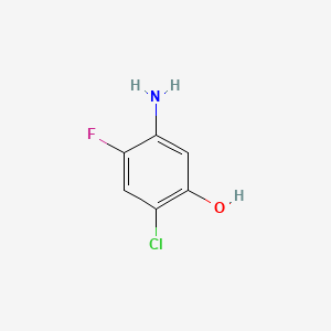 5-Amino-2-chloro-4-fluorophenol chemical structure (CAS 84478-72-8)