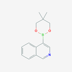 4-(5,5-Dimethyl-1,3,2-dioxaborinan-2-yl)isoquinoline chemical structure (CAS 844891-01-6)