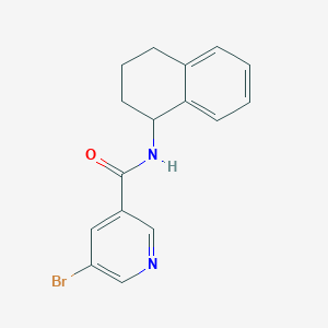 5-Bromo-N-(1,2,3,4-tetrahydronaphthalen-1-yl)nicotinamide chemical structure (CAS 844900-78-3)