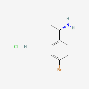 (S)-1-(4-Bromophenyl)ethanamine hydrochloride chemical structure (CAS 84499-77-4)
