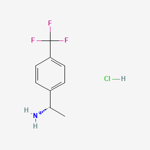 (S)-1-(4-(Trifluoromethyl)phenyl)ethanamine hydrochloride chemical structure (CAS 84499-78-5)