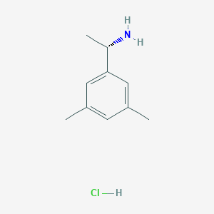 (S)-1-(3,5-Dimethylphenyl)ethan-1-amine hydrochloride chemical structure (CAS 84499-79-6)