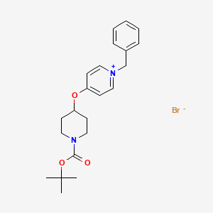 1-Benzyl-4-((1-(tert-butoxycarbonyl)piperidin-4-yl)oxy)pyridin-1-ium bromide chemical structure (CAS 845305-82-0)