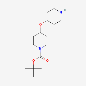 4-[(Piperidin-4-yl)oxy]piperidine-1-carboxylic acid tert-butyl ester chemical structure (CAS 845305-83-1)