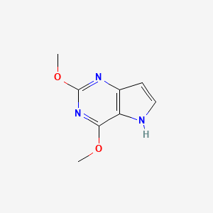 2,4-Dimethoxy-5H-pyrrolo[3,2-d]pyrimidine chemical structure (CAS 84538-40-9)