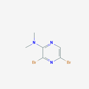 3,5-Dibromo-N,N-dimethylpyrazin-2-amine chemical structure (CAS 84539-07-1)