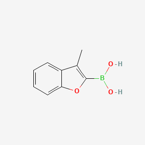 (3-Methylbenzofuran-2-yl)boronic acid chemical structure (CAS 845457-55-8)