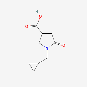 1-(Cyclopropylmethyl)-5-oxopyrrolidine-3-carboxylic Acid chemical structure (CAS 845546-16-9)