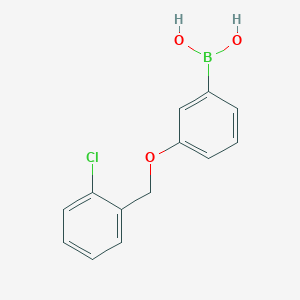 (3-((2-Chlorobenzyl)oxy)phenyl)boronic acid chemical structure (CAS 845551-45-3)