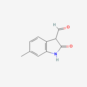 6-Methyl-2-oxoindoline-3-carbaldehyde chemical structure (CAS 845655-53-0)