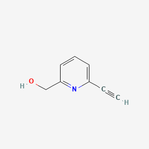 (6-Ethynylpyridin-2-yl)methanol chemical structure (CAS 845658-76-6)
