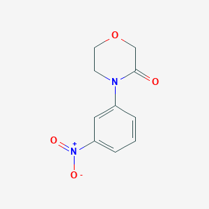 4-(3-Nitrophenyl)morpholin-3-one chemical structure (CAS 845729-43-3)