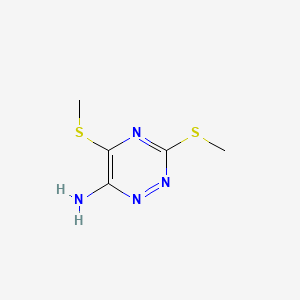 3,5-Bis(methylthio)-1,2,4-triazin-6-amine chemical structure (CAS 84582-90-1)