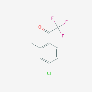 1-(4-Chloro-2-methylphenyl)-2,2,2-trifluoroethanone chemical structure (CAS 845823-13-4)