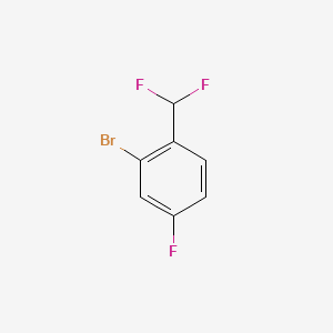 2-Bromo-1-(difluoromethyl)-4-fluorobenzene chemical structure (CAS 845866-81-1)