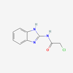 N-(1H-Benzo[d]imidazol-2-yl)-2-chloroacetamide chemical structure (CAS 84587-80-4)