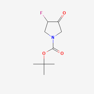 tert-Butyl 3-fluoro-4-oxopyrrolidine-1-carboxylate chemical structure (CAS 845894-03-3)