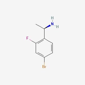(R)-1-(4-Bromo-2-fluorophenyl)ethanamine chemical structure (CAS 845930-79-2)