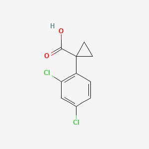 1-(2,4-Dichlorophenyl)cyclopropanecarboxylic acid chemical structure (CAS 84604-70-6)