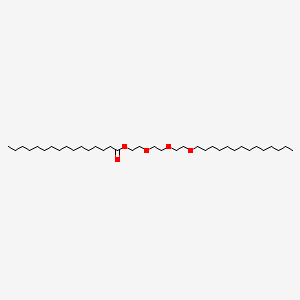 2-(2-(2-(Tetradecyloxy)ethoxy)ethoxy)ethyl palmitate chemical structure (CAS 84605-14-1)
