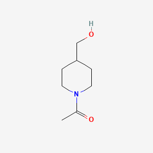 1-(4-(Hydroxymethyl)piperidin-1-yl)ethanone chemical structure (CAS 846057-27-0)