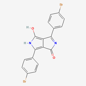 3,6-Bis(4-bromophenyl)pyrrolo[3,4-c]pyrrole-1,4(2H,5H)-dione chemical structure (CAS 84632-54-2)
