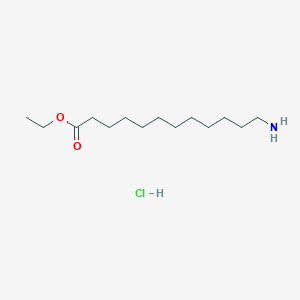 Ethyl 12-aminododecanoate hydrochloride chemical structure (CAS 84636-23-7)