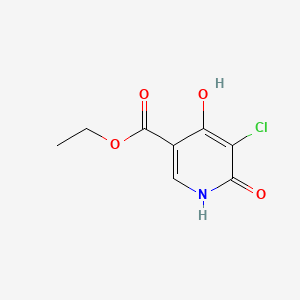 Ethyl 5-chloro-4,6-dihydroxynicotinate chemical structure (CAS 846541-71-7)