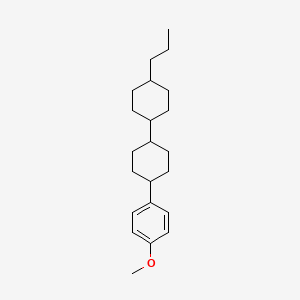(trans,trans)-4-(4-Methoxyphenyl)-4'-propyl-1,1'-bi(cyclohexane) chemical structure (CAS 84655-98-1)