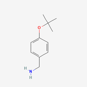 (4-(tert-Butoxy)phenyl)methanamine chemical structure (CAS 84697-13-2)
