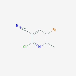 5-Bromo-2-chloro-6-methylnicotinonitrile chemical structure (CAS 84703-18-4)