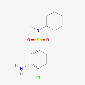 3-Amino-4-chloro-N-cyclohexyl-N-methylbenzenesulfonamide chemical structure (CAS 847171-44-2)