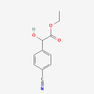 Ethyl 2-(4-cyanophenyl)-2-hydroxyacetate chemical structure (CAS 847227-46-7)