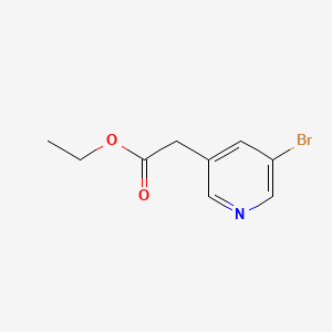 Ethyl 2-(5-bromopyridin-3-yl)acetate chemical structure (CAS 847375-33-1)