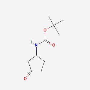 tert-Butyl (3-oxocyclopentyl)carbamate chemical structure (CAS 847416-99-3)