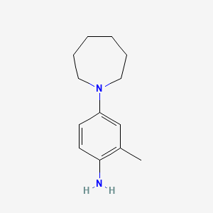 4-(Azepan-1-yl)-2-methylaniline chemical structure (CAS 847455-22-5)
