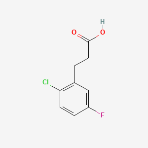 3-(2-Chloro-5-fluorophenyl)propanoic acid chemical structure (CAS 847492-00-6)